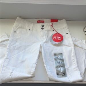 Astor Denim crop skinny White Jeans